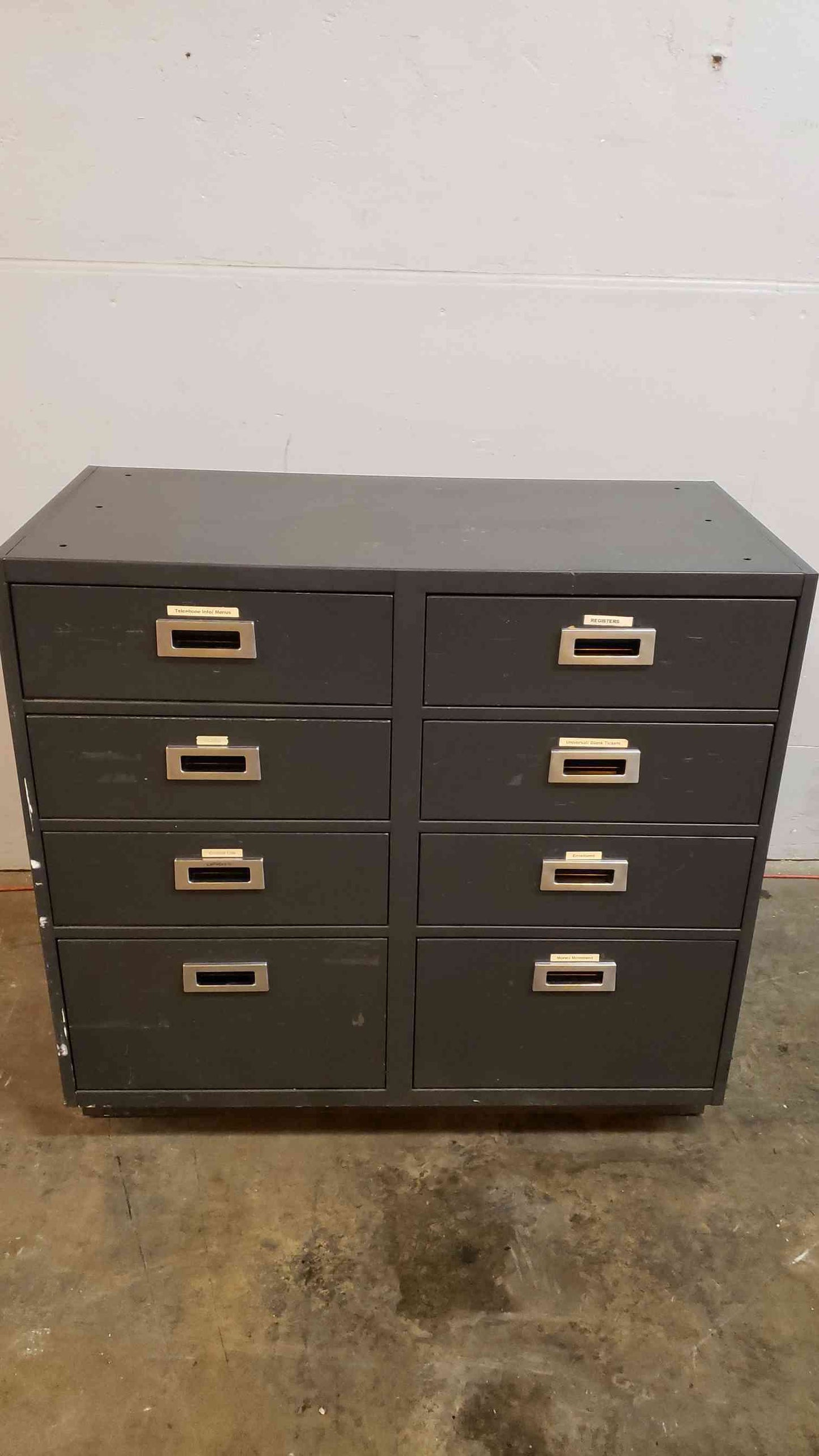 Black Recessed 40" Casework W/ 8 Drawers(100793)