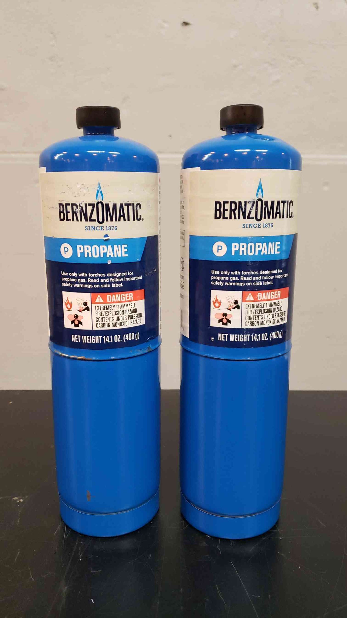 Lot of 2 Bernzomatic Small Propane Cylinder(4879AA)
