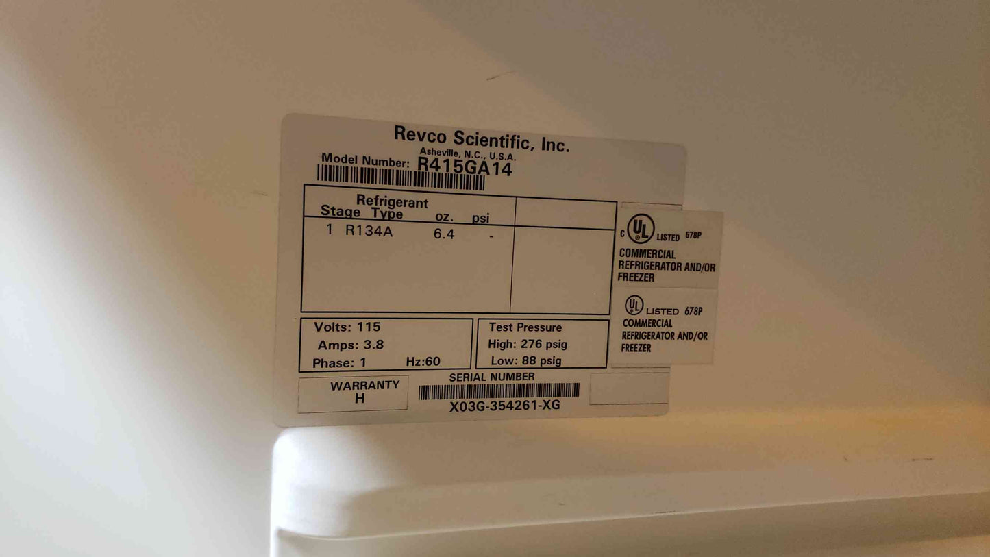 TESTED VWR Commercial Freezer / Refrigerator R415GA14 (1936AA)(1936AA)