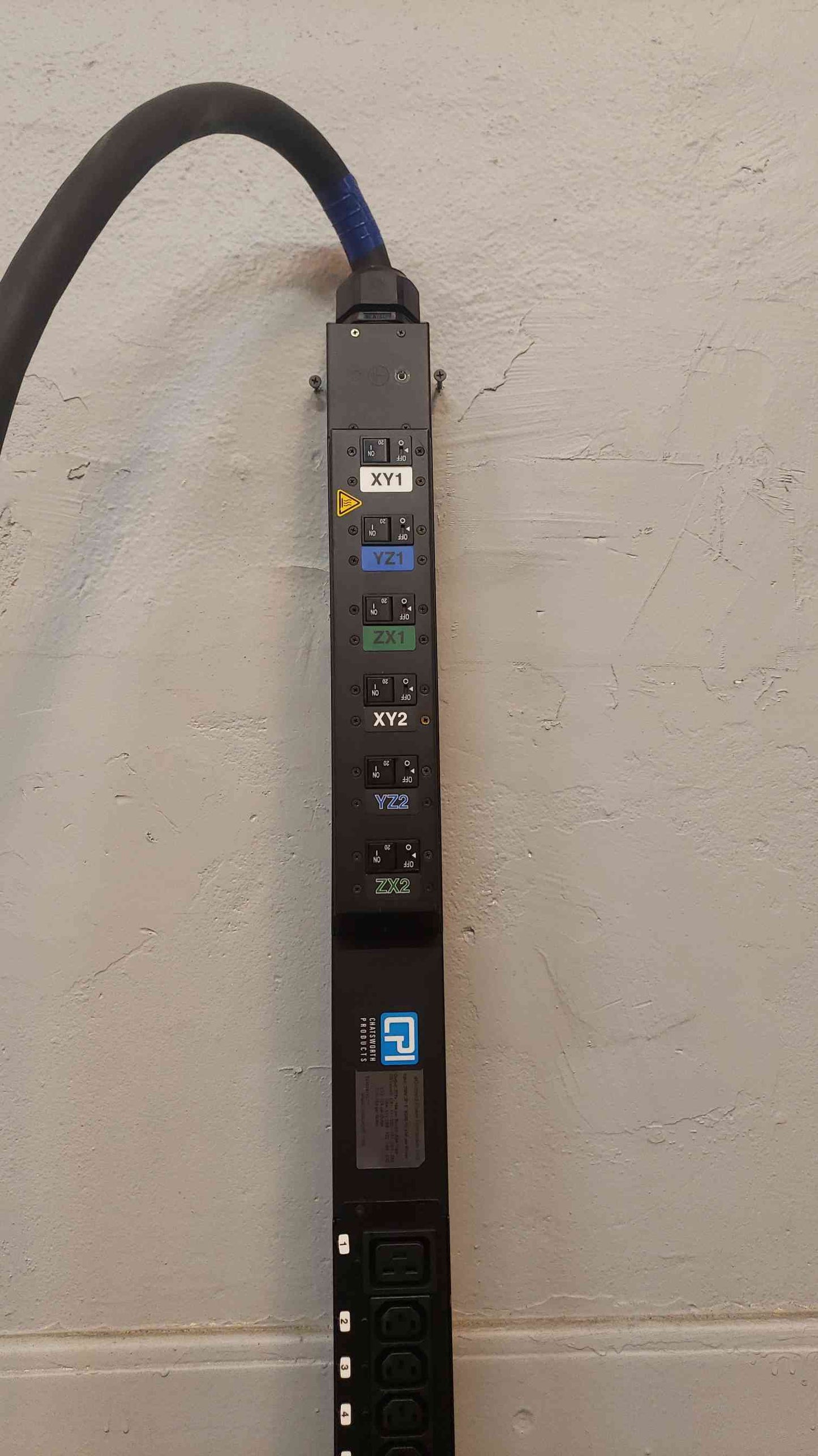 CPI Econnect PDU 48A (83A) TS1018712 208v Heavy Duty Oiwer Distribution Strip(1138AA)