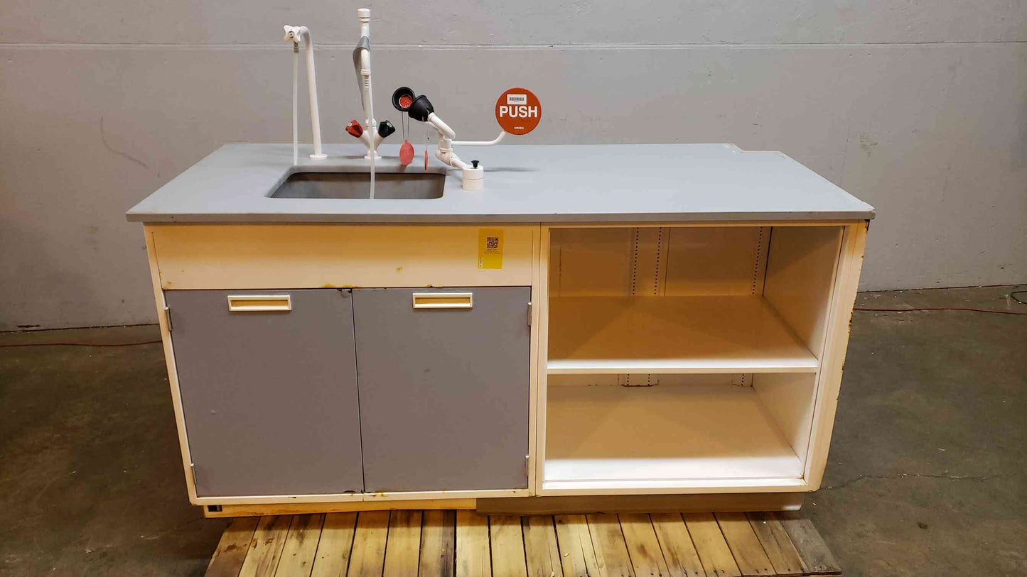 Fisher Hamilton 68" Sink Bundle Lab Casework w/ Shelves & Fixtures (SKU: 2931AA)(2931AA)
