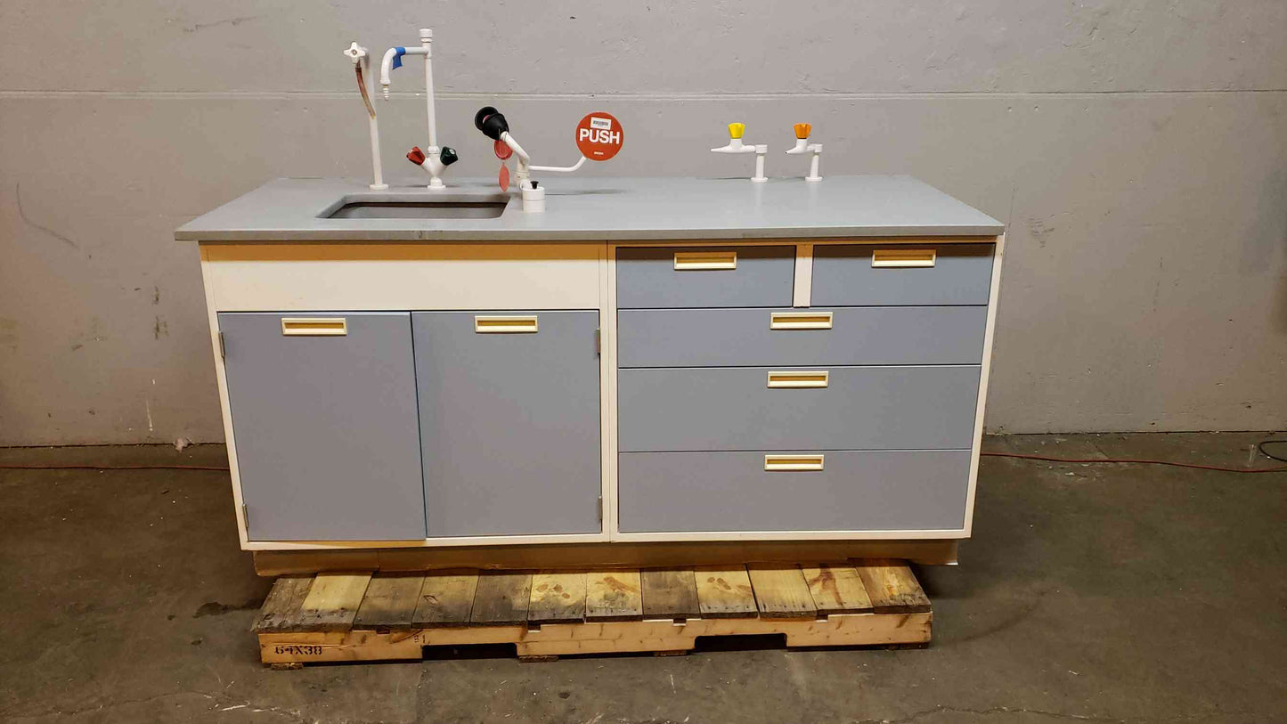 Fisher Hamilton 73" Sink Casework Bundle Eyewash & Fixtures (SKU: 2933AA)(2933AA)