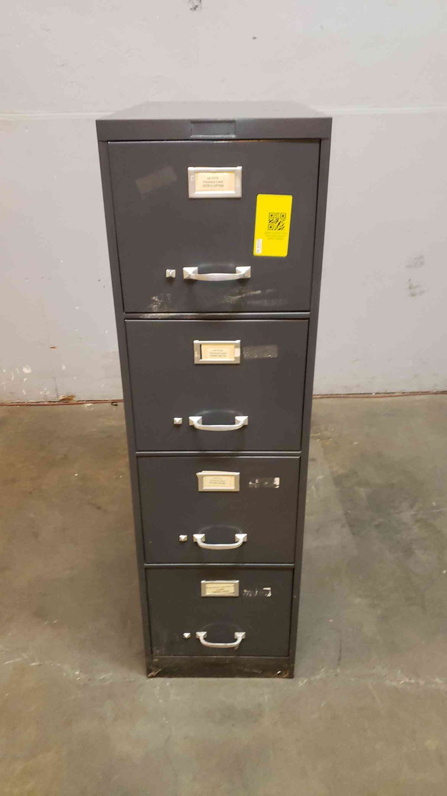 Gray 52" Four Tier Filing Cabinet (SKU: 1490AA)(1490AA)