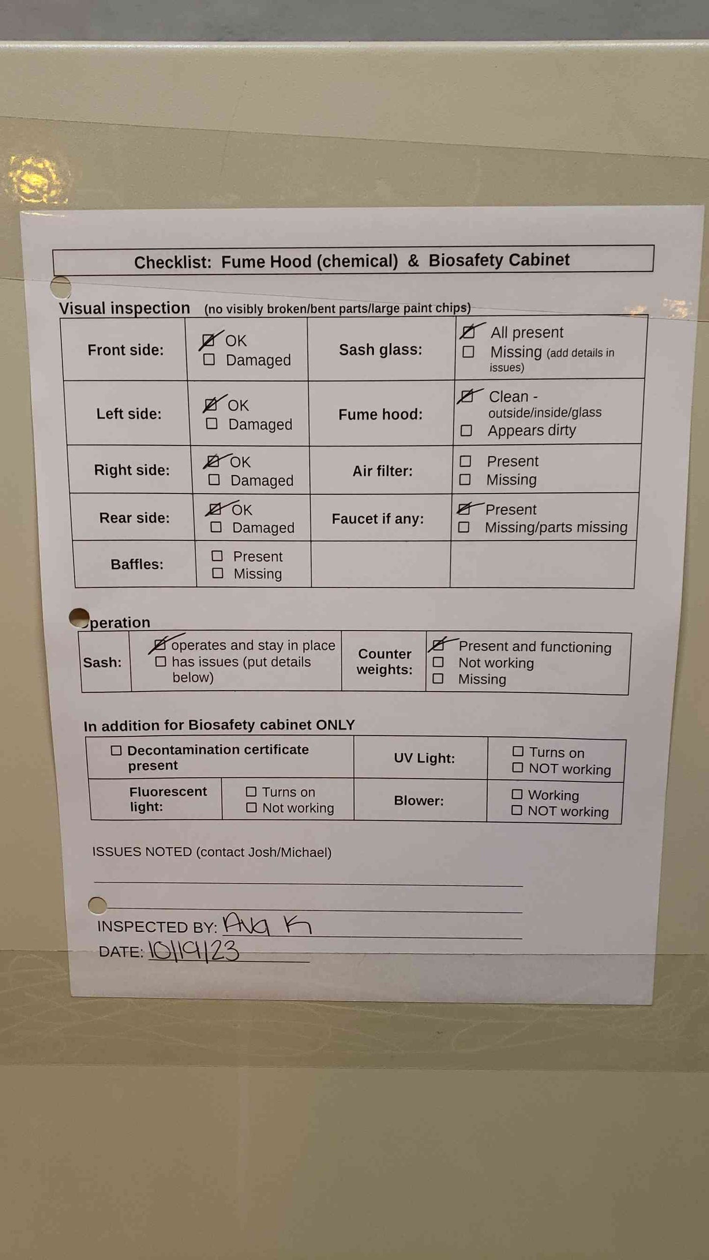 NUAIRE 54" Biological Safety Cabinet NU-425-400 w/ Stand & Filter BSC Fume Hood(5390AA)