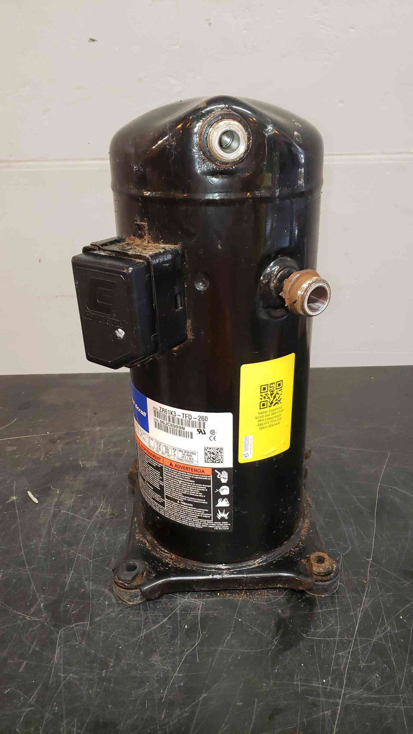 Copeland Scroll 460 380420V 3PH Compressor ZR61K3TFD260 (SKU: 4563AA)(4563AA)