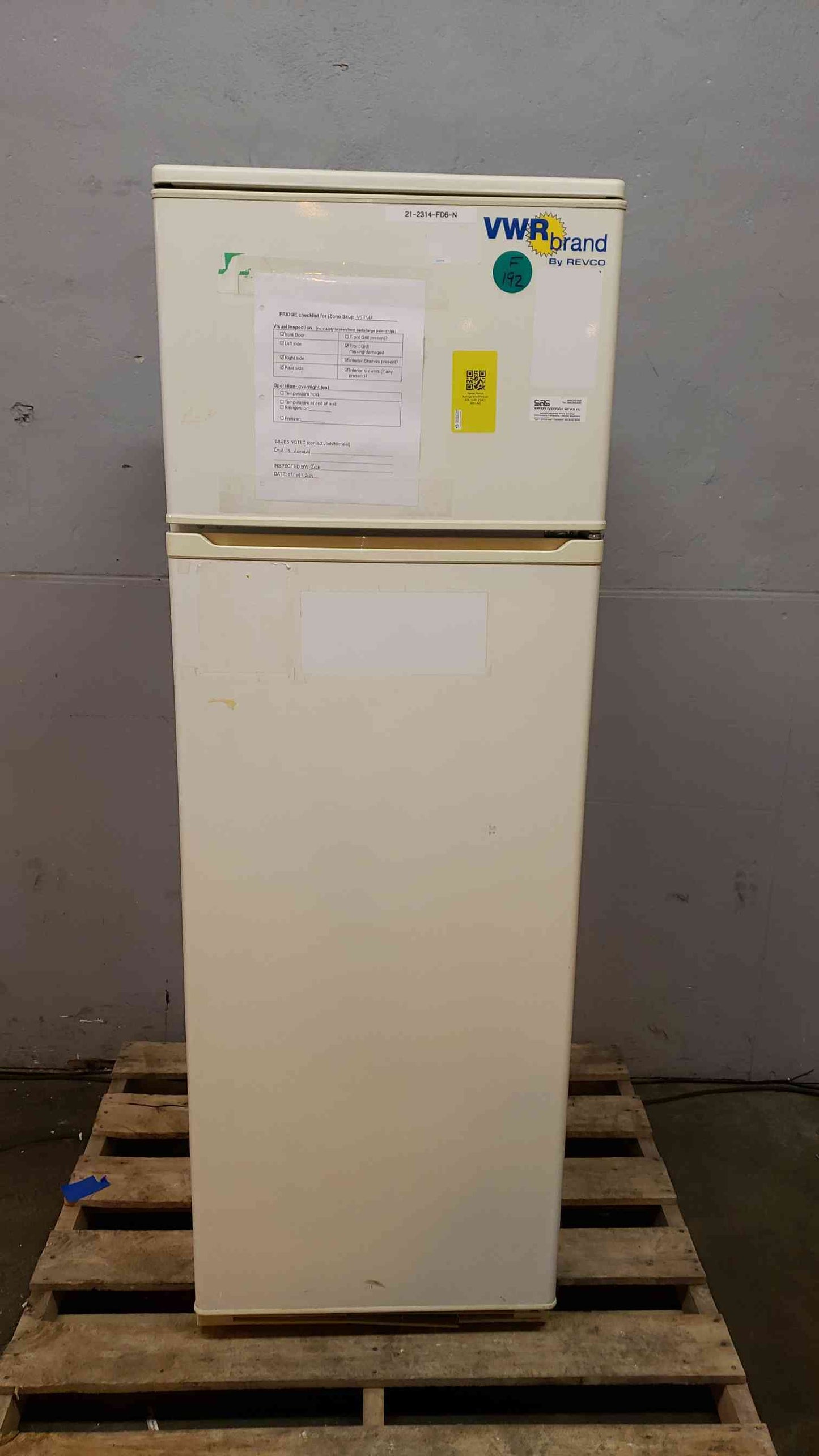 VWR Revco Refrigerator Freezer Combo R1415GA14 (SKU: 4593AA)(4593AA)