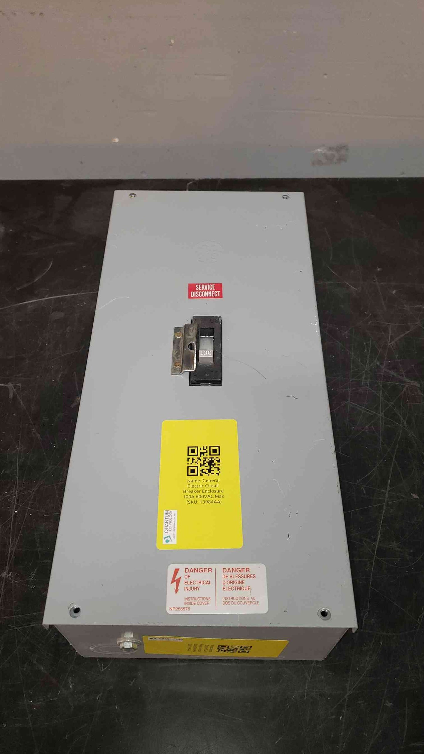 GE 100A Circuit Breaker in Enclosure 600VAC Max TED134100WL (SKU: 13984AA)(13984AA)