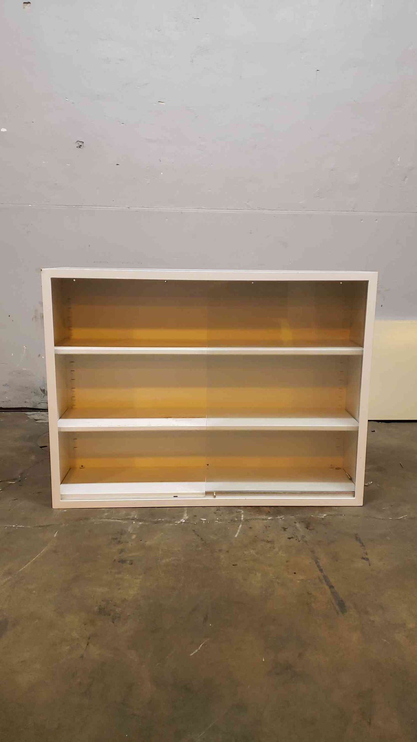 4'x13x30 Sliding Glass Overhead Cabinet Casework Metal(104109)