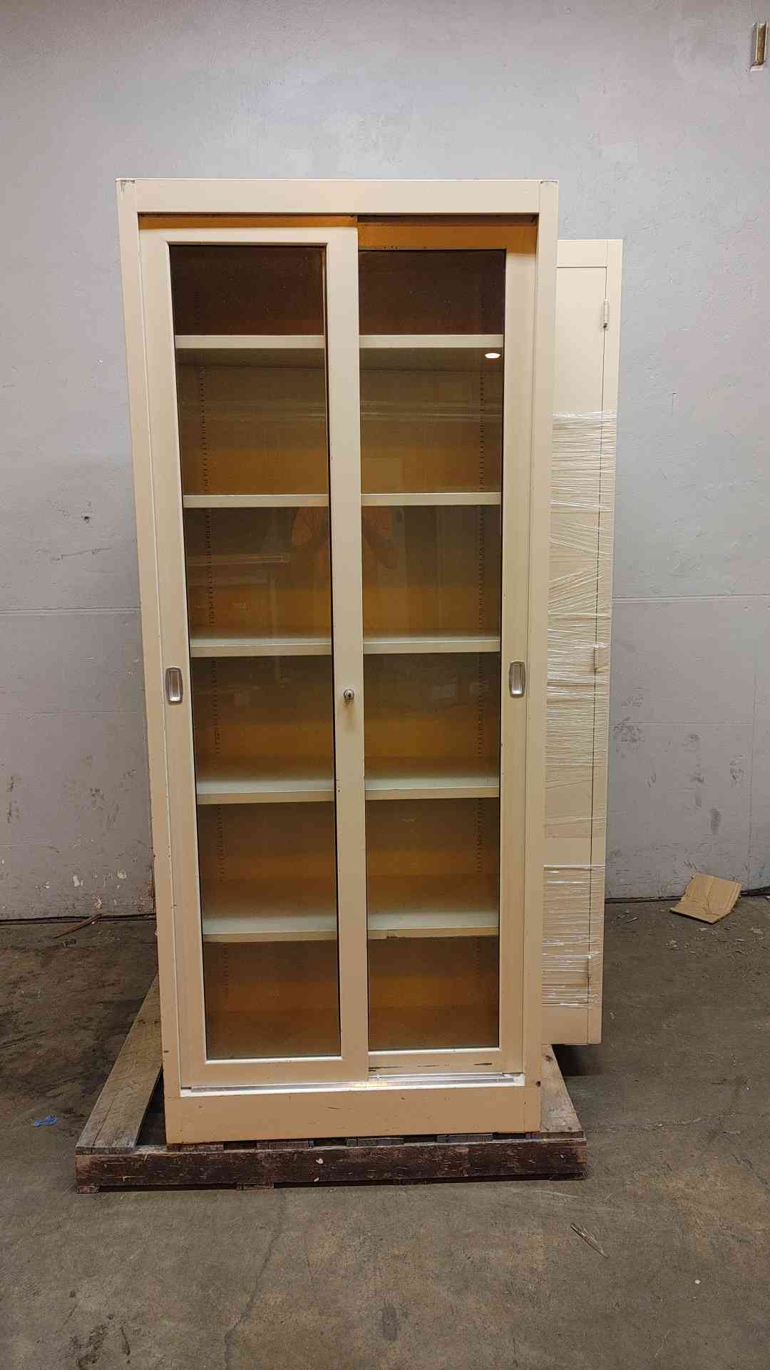 7' Tall Sliding Glass Door Storage Cabinet(104398)