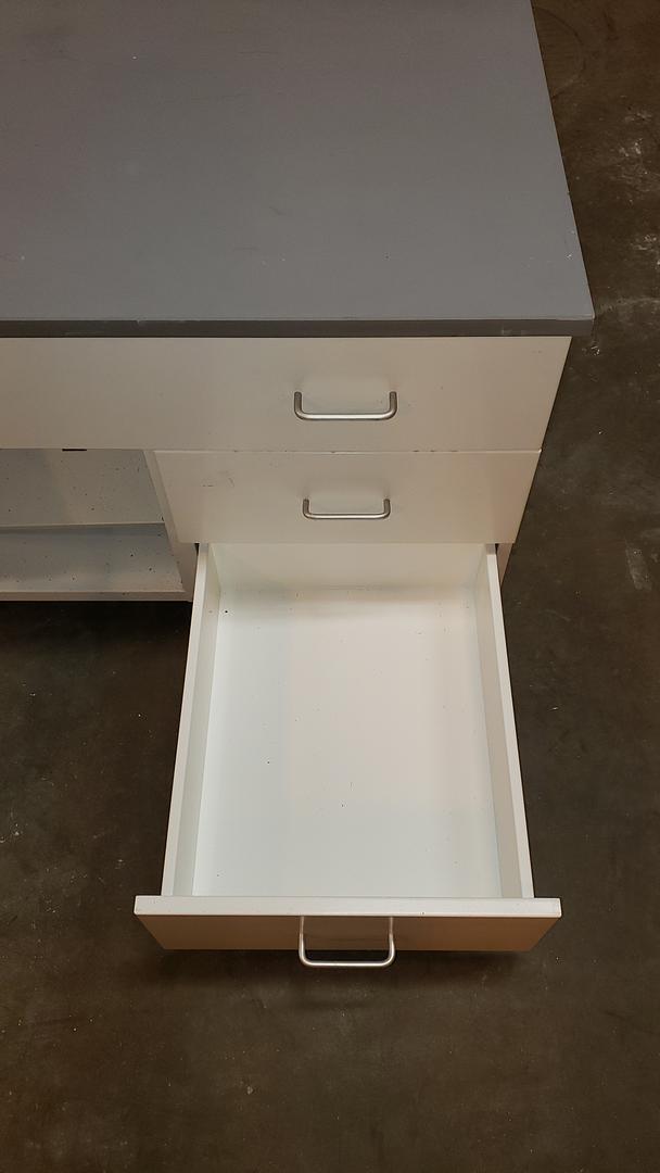 Rolling Lab Casework Metal 3 Drwr 1 Door w/ Counter Top(S6LLST10379)