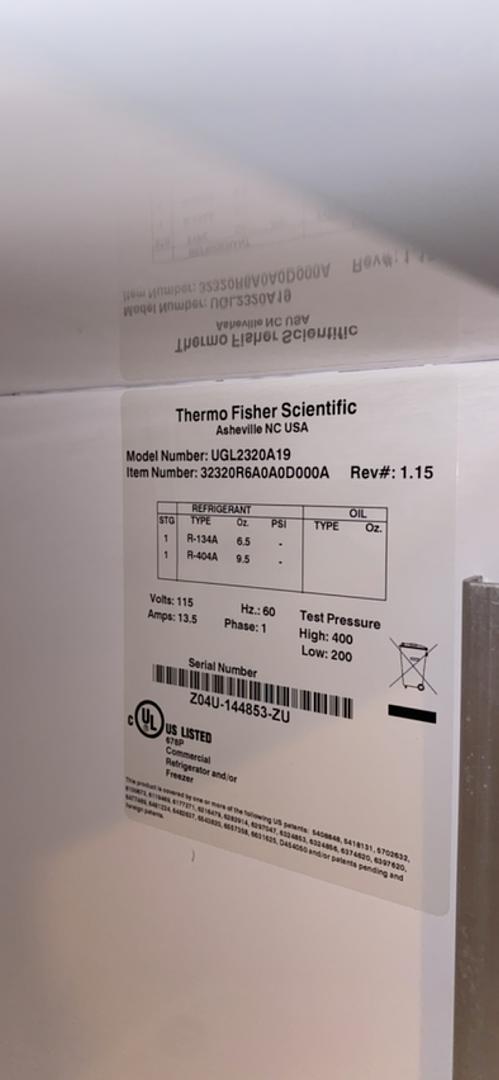 Thermo Fisher UGL2320A19 Freezer Tested��-30 degrees(S6LLST5796)