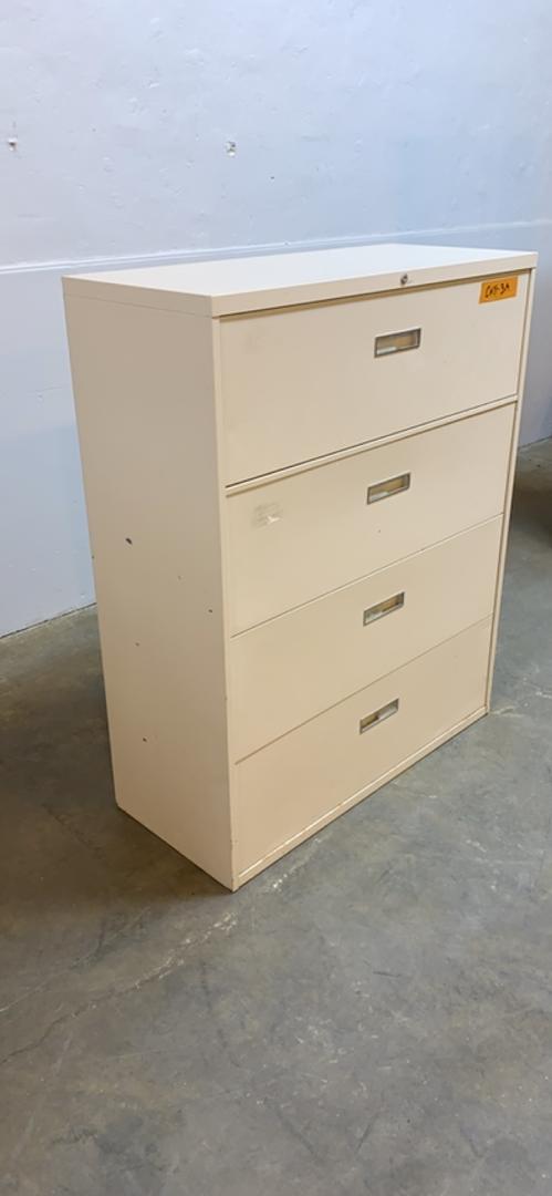 4' Tall Recessed 4 Drawer File Cabinet(S6LLST8684)