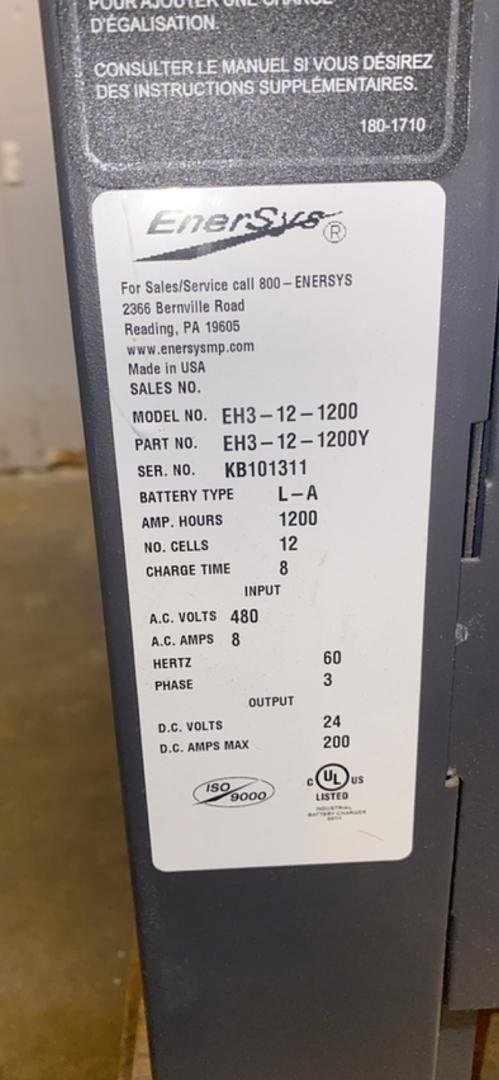 Enersys EnForcer HF Battery Charger EH3-12-1200 480v(S6LLST5883)