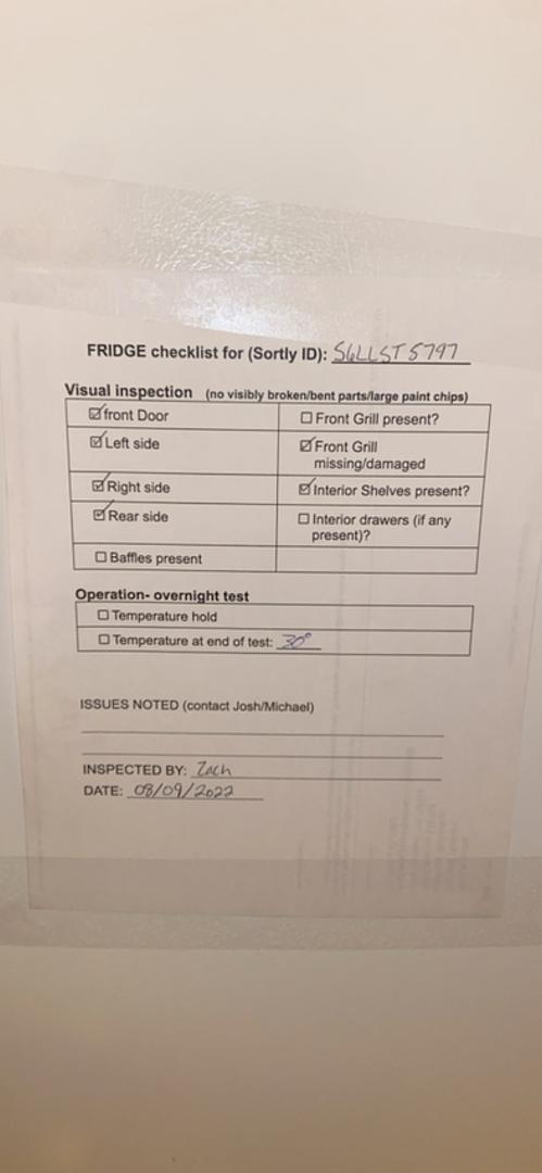 VWR Thermo Fisher R421GA15 Refrigerator Tested(S6LLST5797)