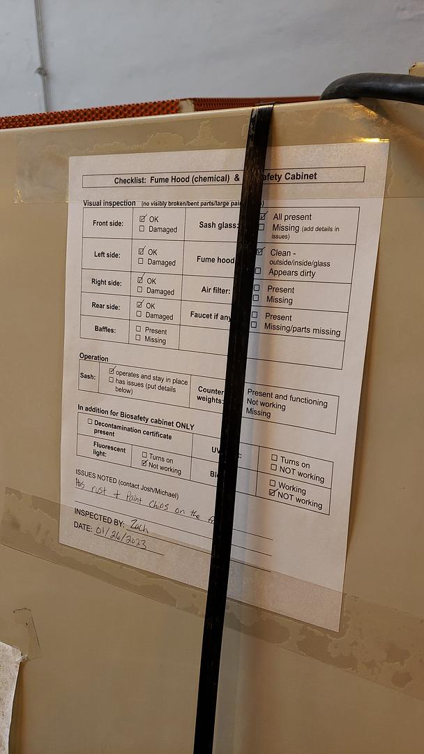 *Pickup Only* 6' LABCONCO Biosafety Cabinet AS IS(S6LLST10839)