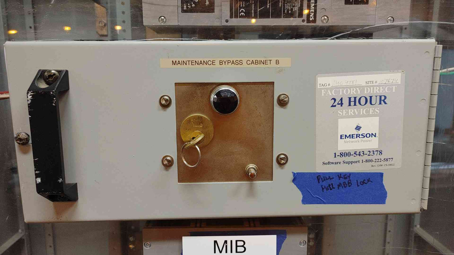Siemens Sentron 3 Breaker MBP Maintenance Bypass Cabinet 500A HLXD63B500(104825)