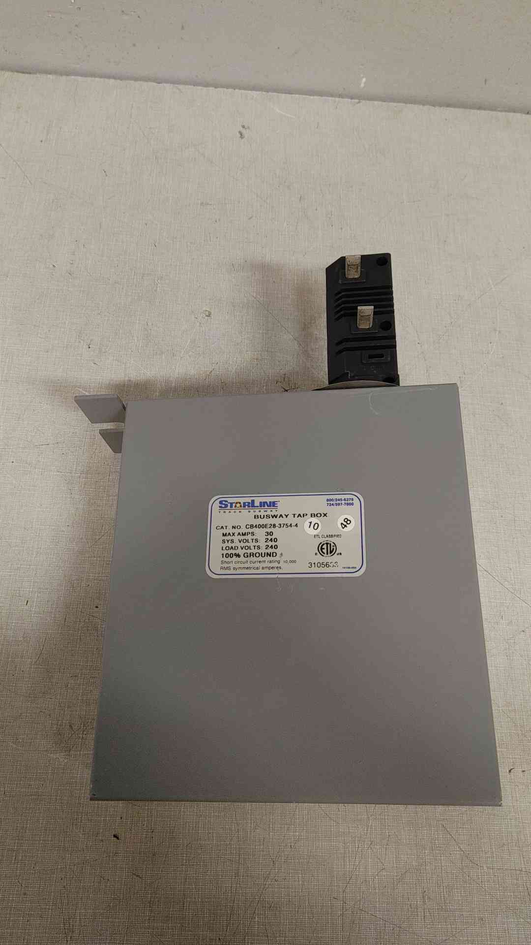 *Pickup Only* Starline 30A Busway Tap Box CB400E28-3754-4 400A Busway Taps