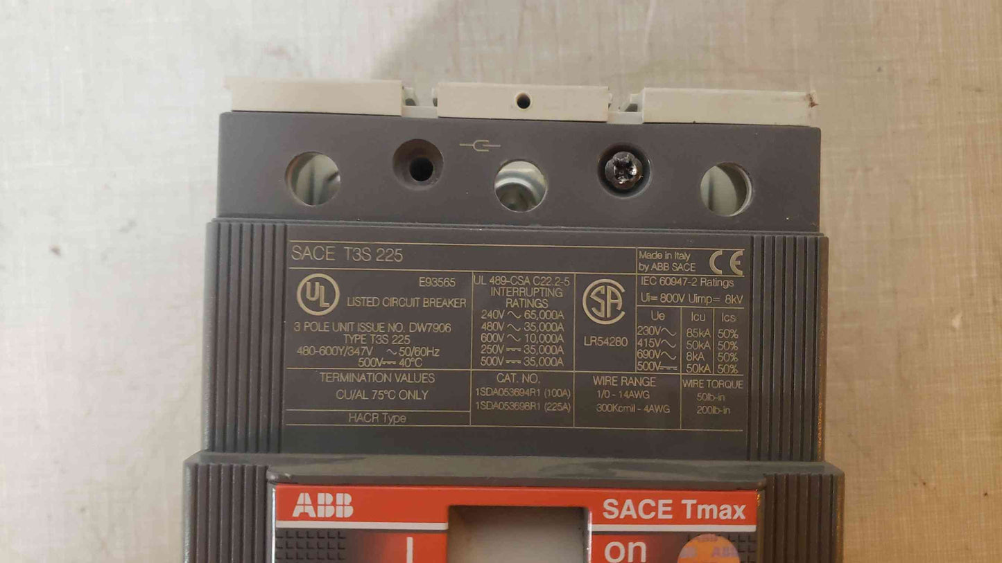 Abb 175A SACE Tmax Circuit Breaker (SKU: 107255)