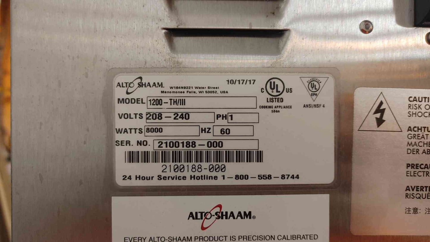 Alto-Shaam Halo Heat Full Height Insulated Mobile Heated Cabinet 1PH 208-240V 8000W 1200-THIII