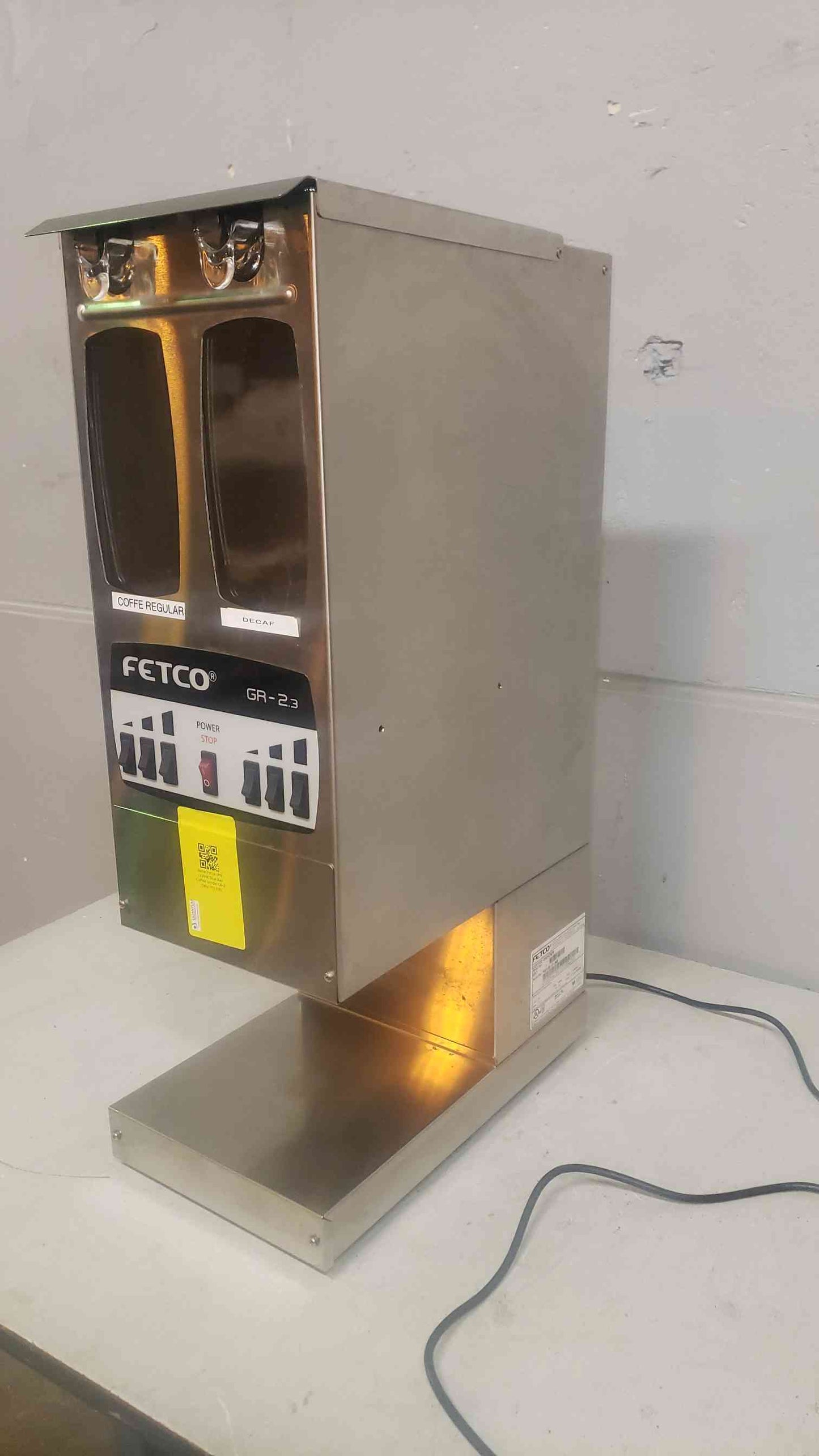 Fetco 1PH 120VAC Dual Bay Coffee Grinder GR-2 (SKU: 107328)