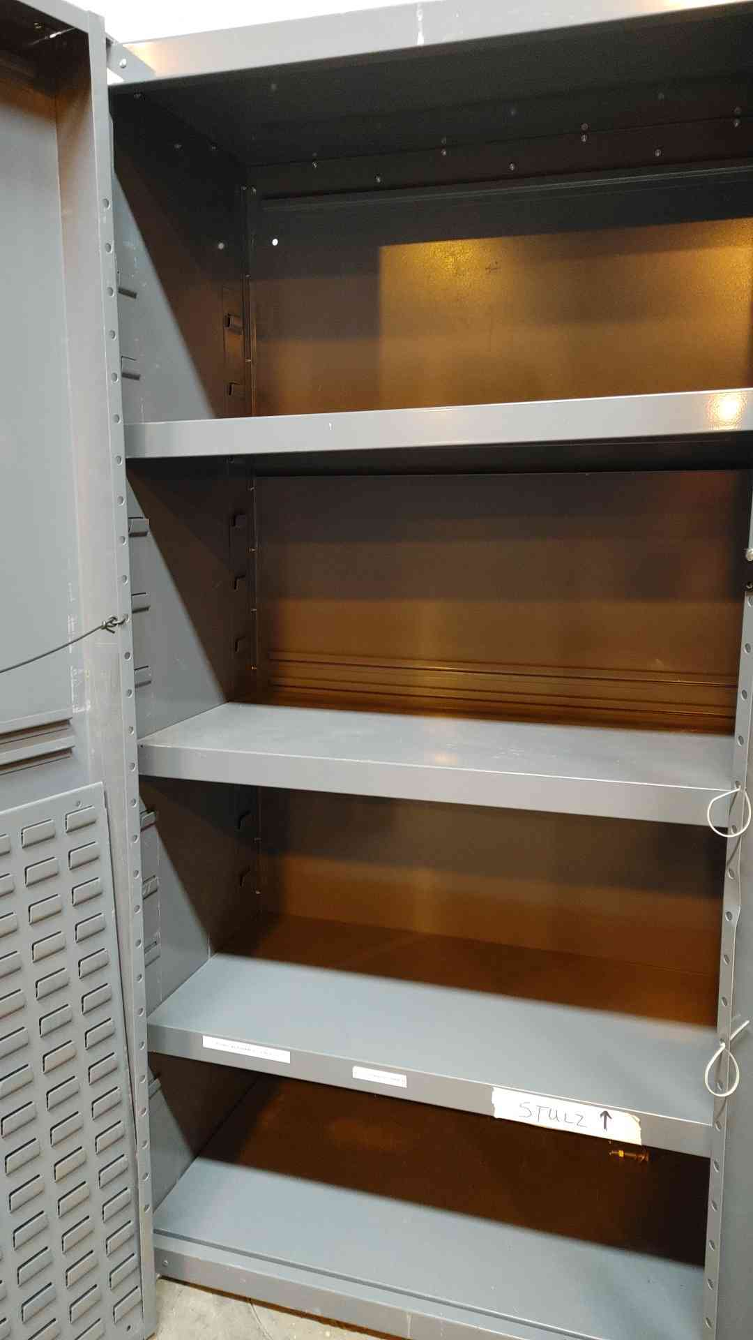 6' Tall Metal Storage Cabinet Lockable Shelves & Door Compartments