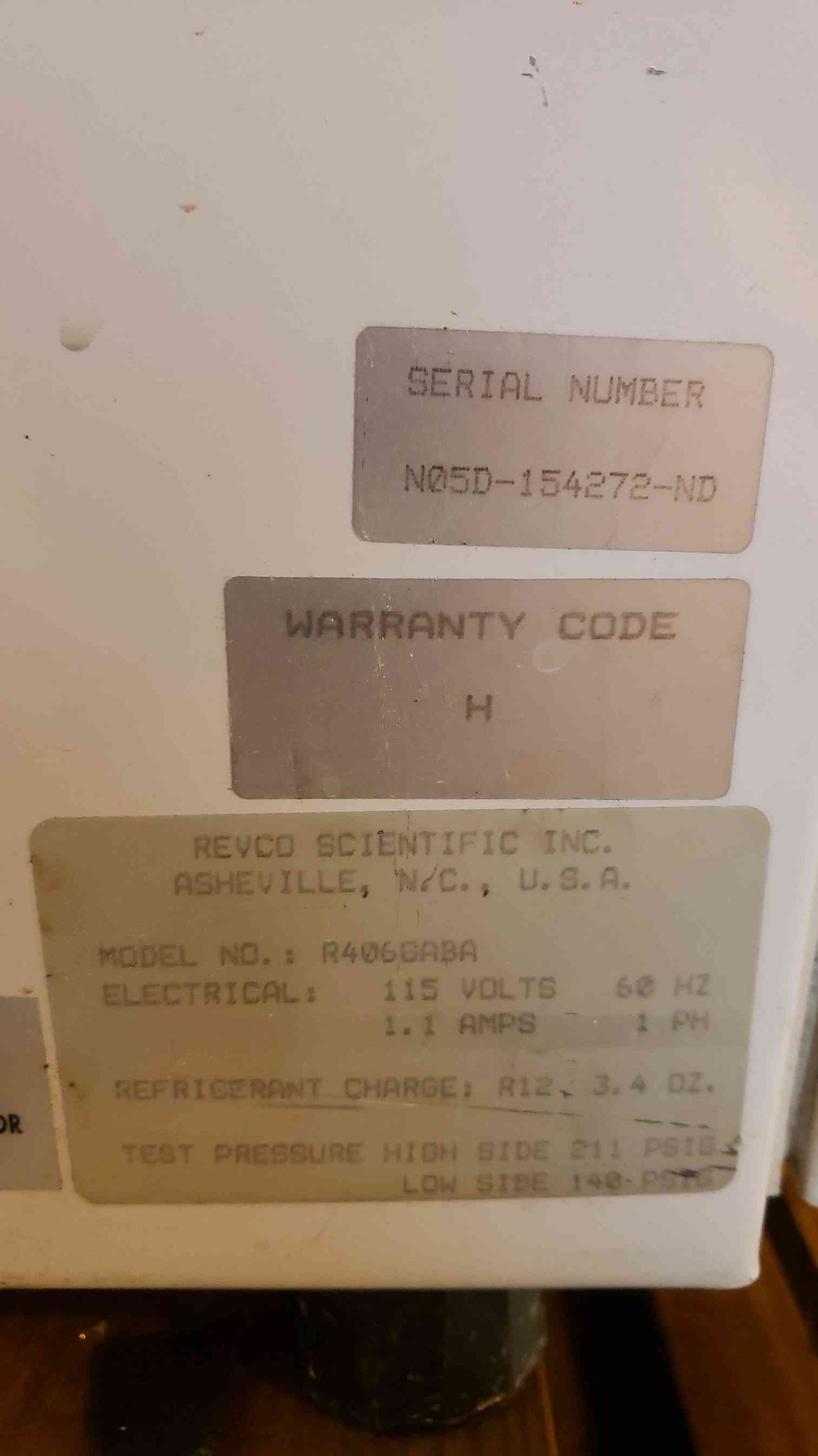 VWR Scientific 115V 1PH Refrigerator R406GABA TESTED (SKU: 108008)