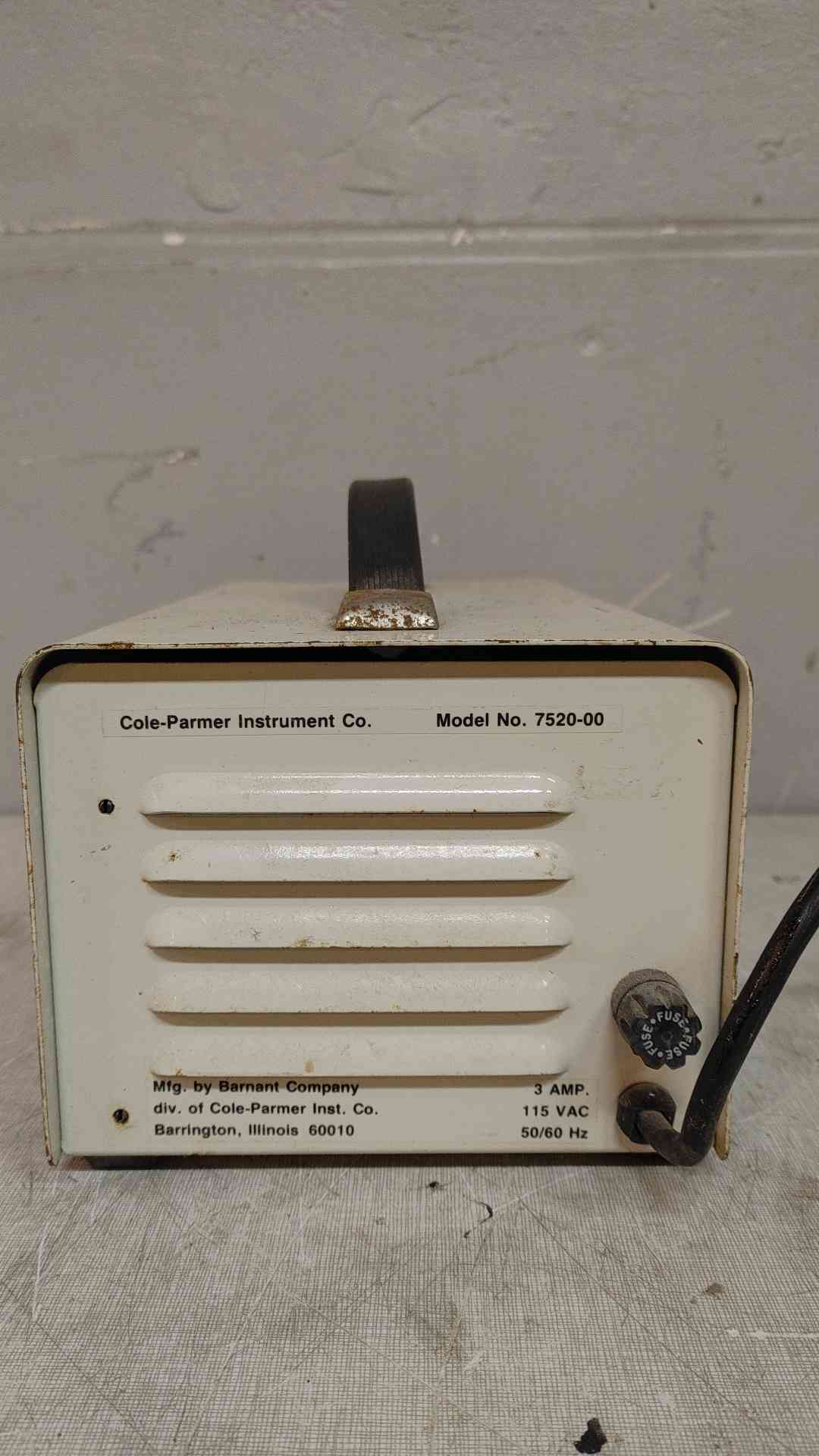 Cole-Parmer Masterflex Peristaltic Pump 3A 115VAC Model 7520-00 (108044)