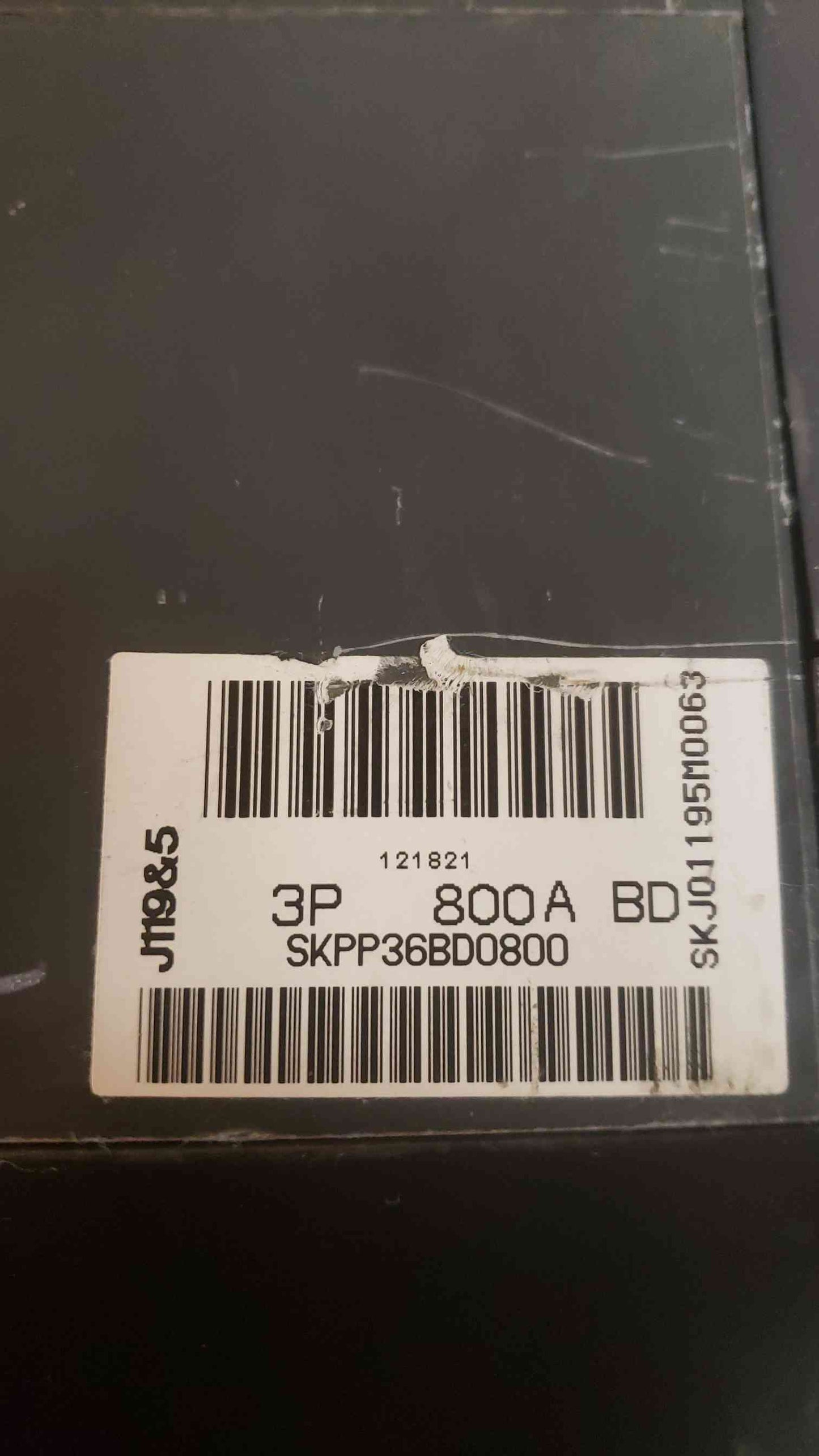 GE Spectra Series 800A 600VAC 3 Pole Breaker SKPP36BD0800 (SKU: 108400)