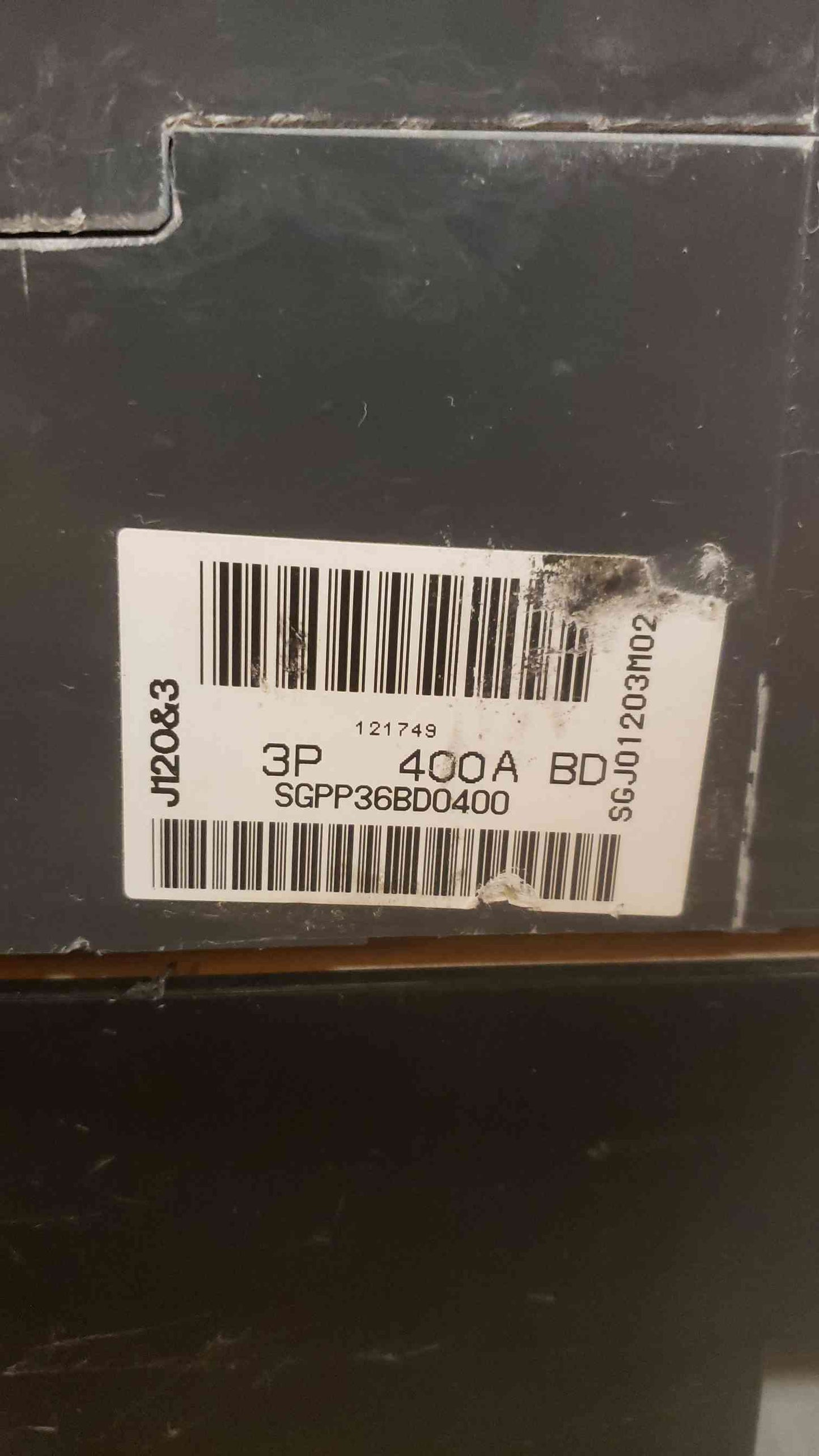 General Electric Spectra Series 400A 600VAC 3 Pole Breaker SGPP36BD0400 (SKU: 108401)