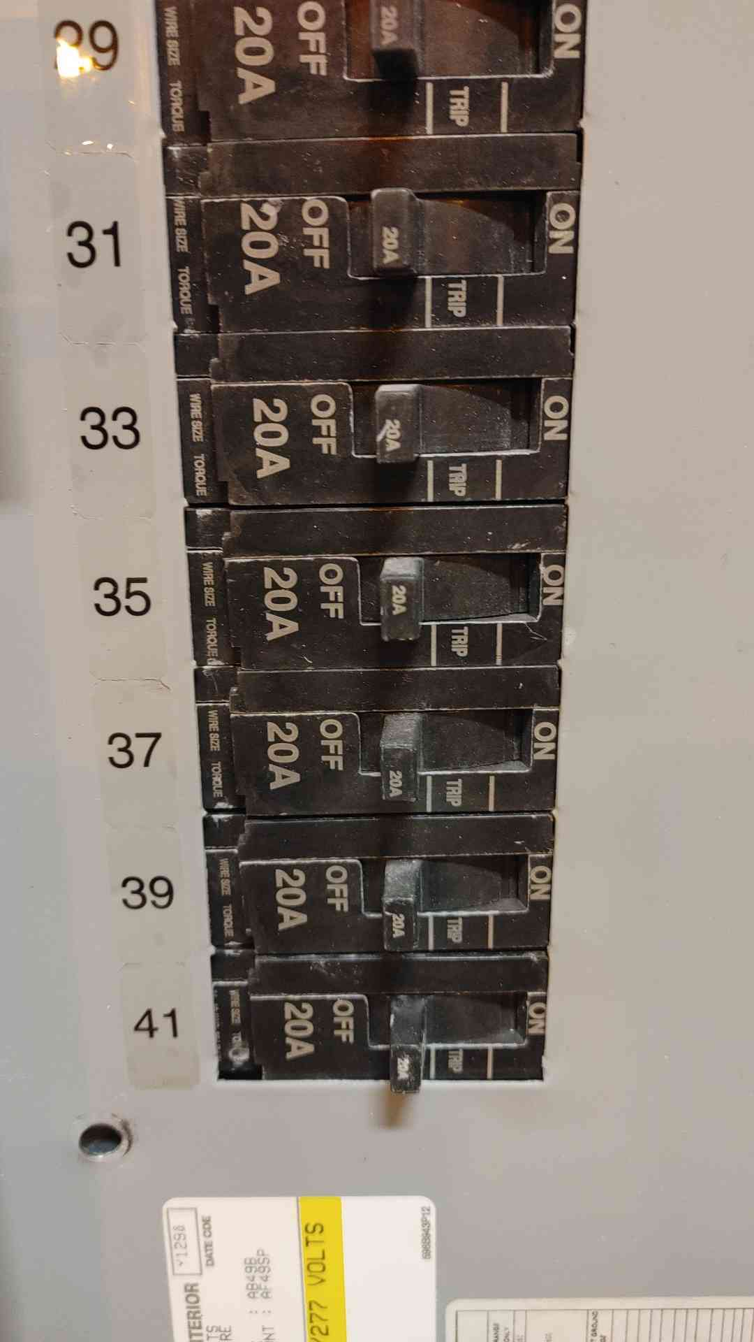 General Electric A Series Panelboard AEF3422MBX 225 AMP 480/277 VOLTS 3 PHASE 4 WIRE (108888)