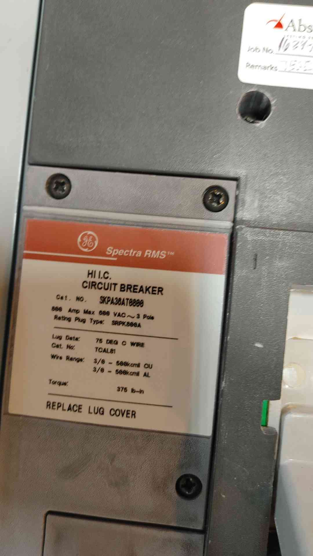 GE Spectra Series 800 Amp 480V 3 Ph 1 Main, Meter, & 2 Breaker Distribution (108937)