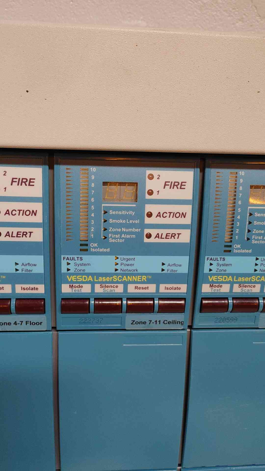 Vision Systems Fire Alert Panel w/ 5 Vesda Laser Scanner Modules (108958)