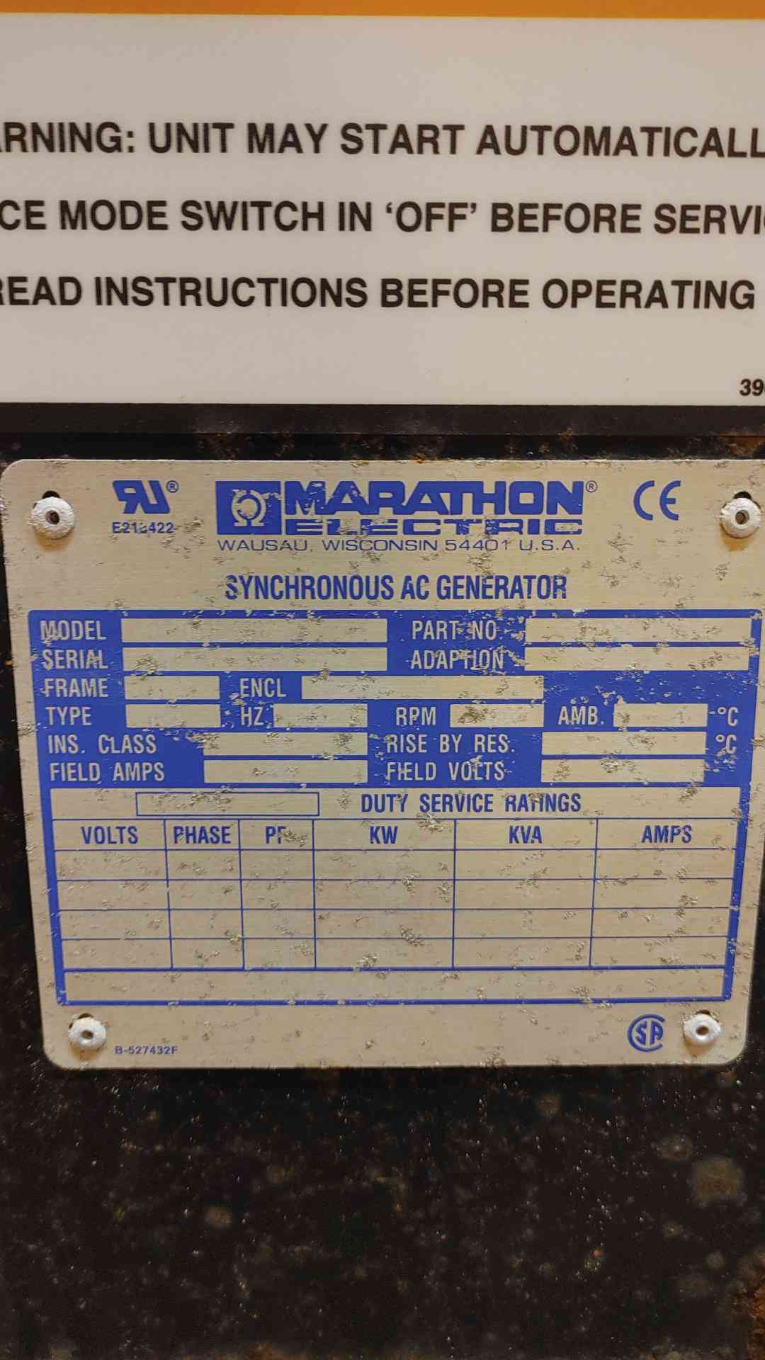 50KW MTU Onsite Generator 1&3PH John Deere 4045 Diesel 52Hrs TESTED (109015)
