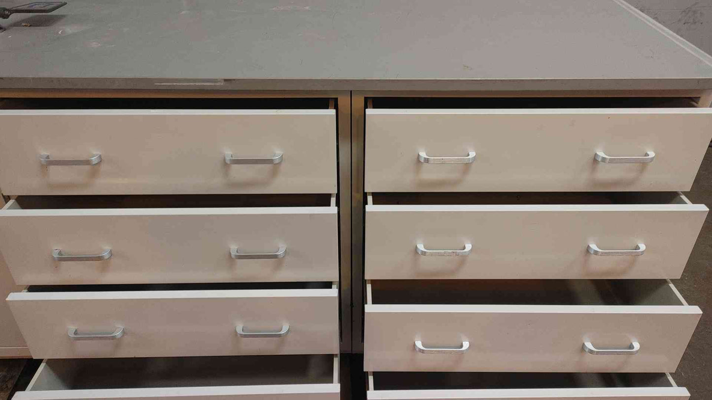 7'9" Duralab Sink & Cabinets Combo Drawers Faucet Eyewash Metal Lab Bench Casework (109186)