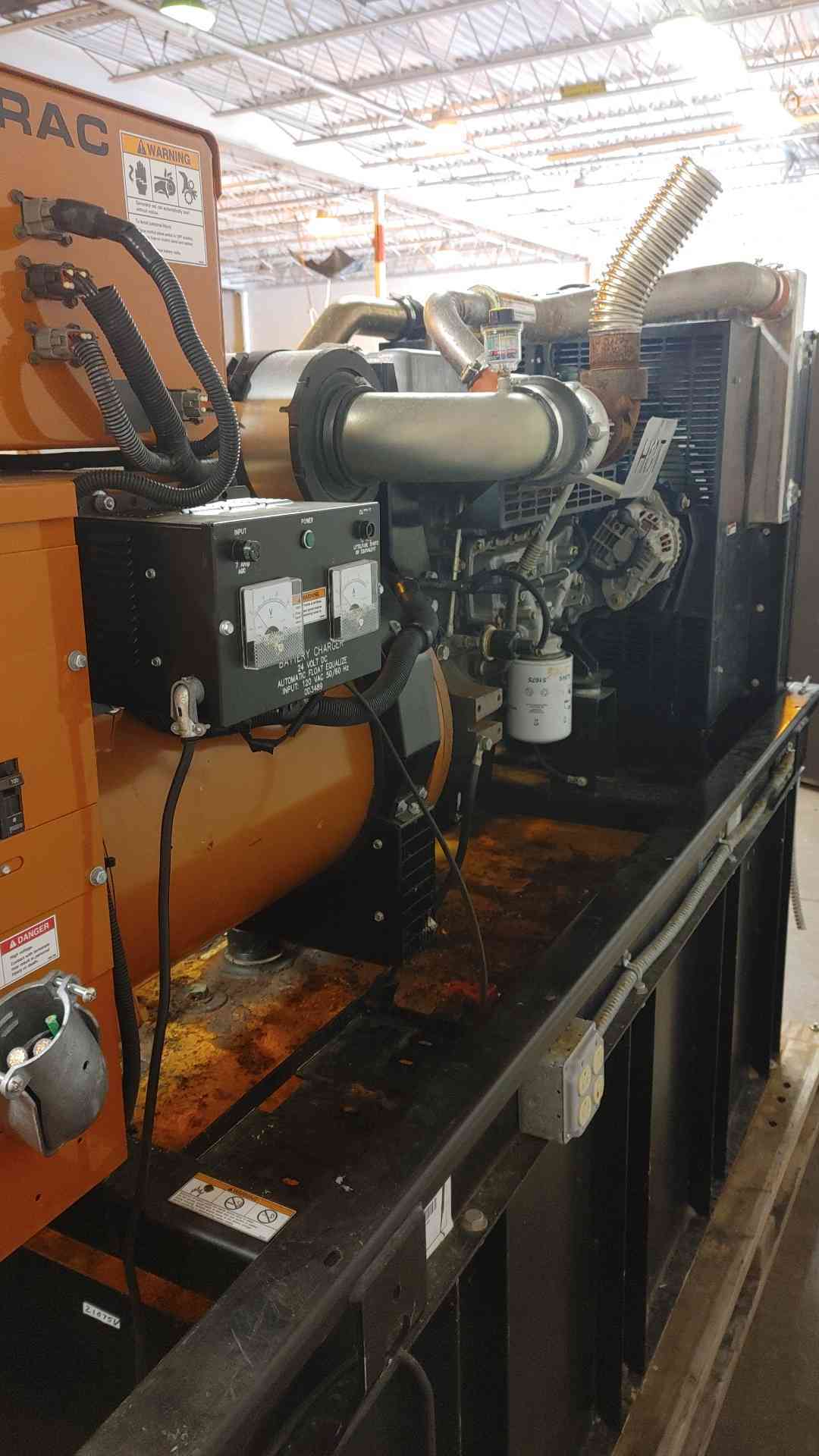 60KW Generac Mitsubishi Engine 4D34 1PH Diesel Generator 306Hrs '05 (109804)
