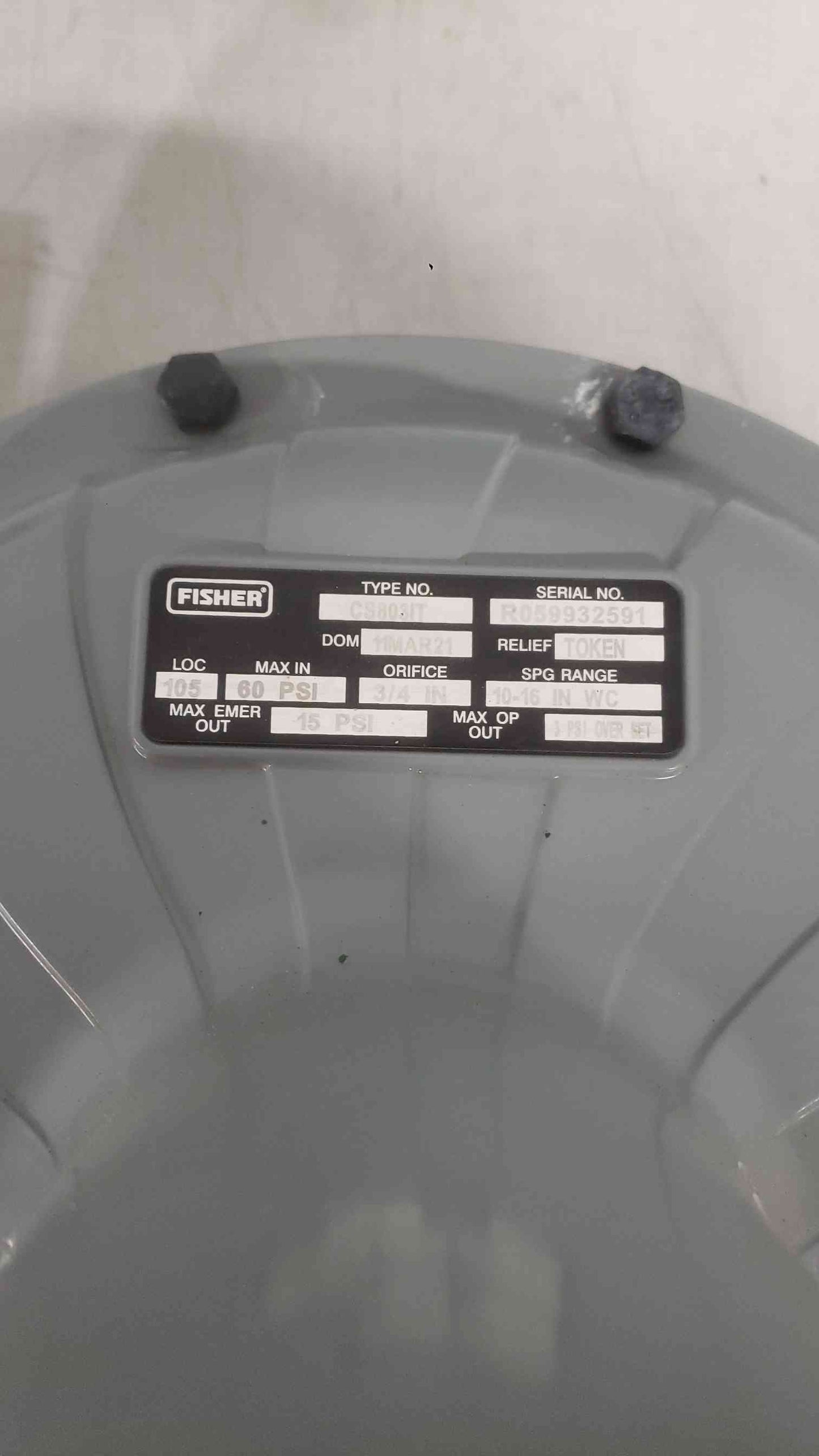 Fisher CS800 Series Pressure Reducing Regulator
