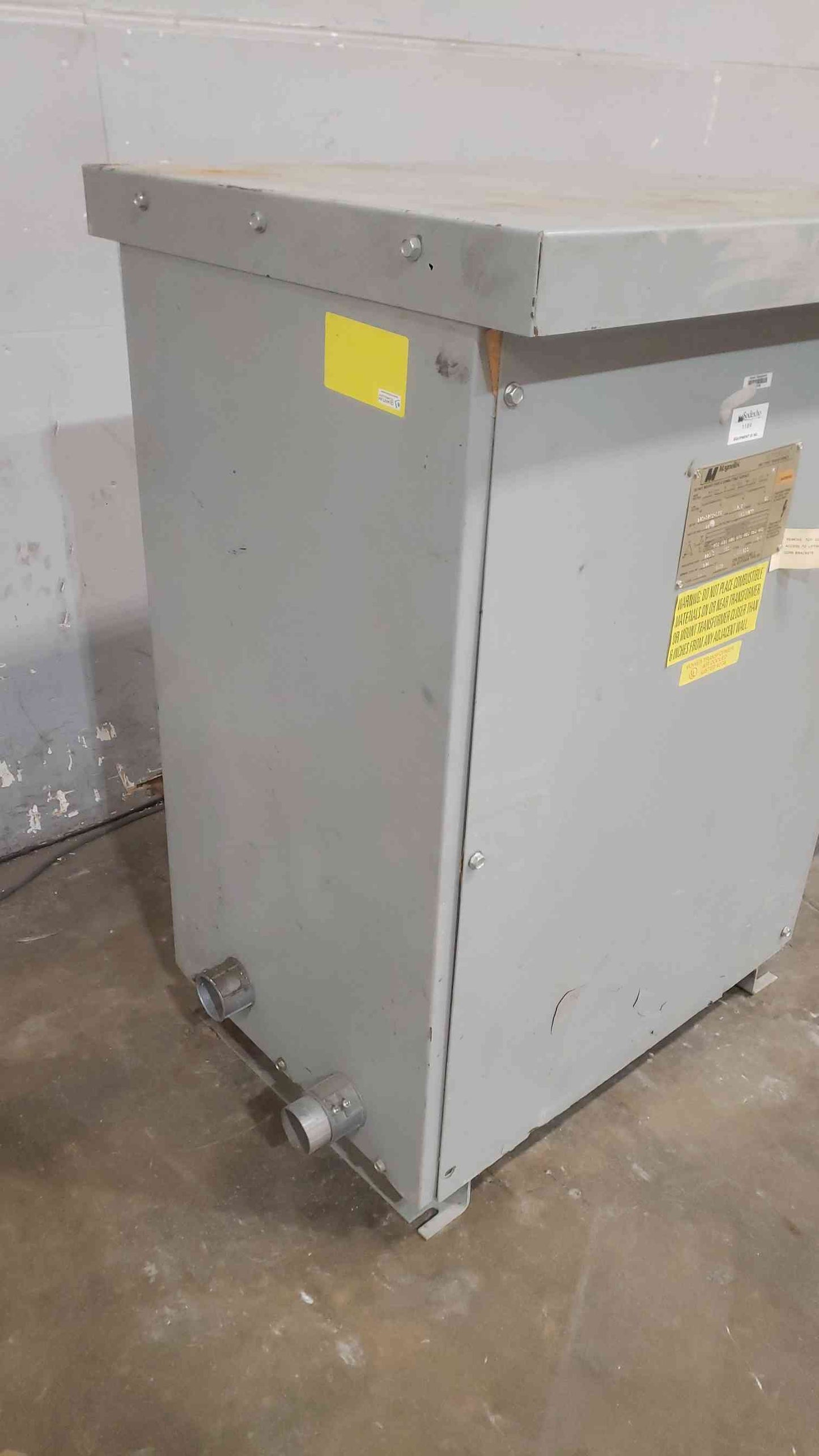 112.5KVA Magnetek 480v x 480Y/277 3PH Transformer 223-3255-055 (SKU: 111990)