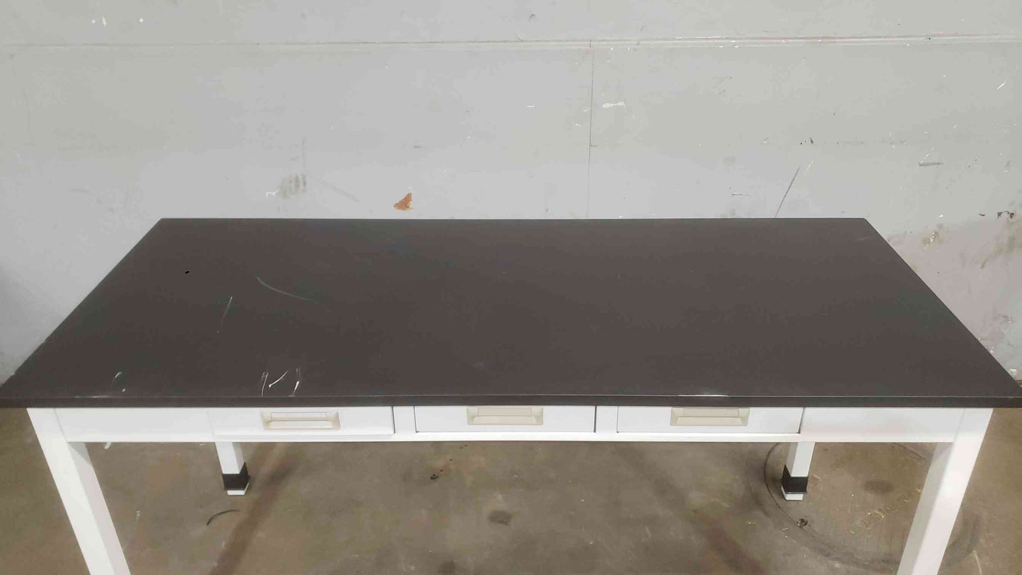 6' Fisher Hamilton Lab Table W/ Three Drawers Metal Casework (SKU: 112115)