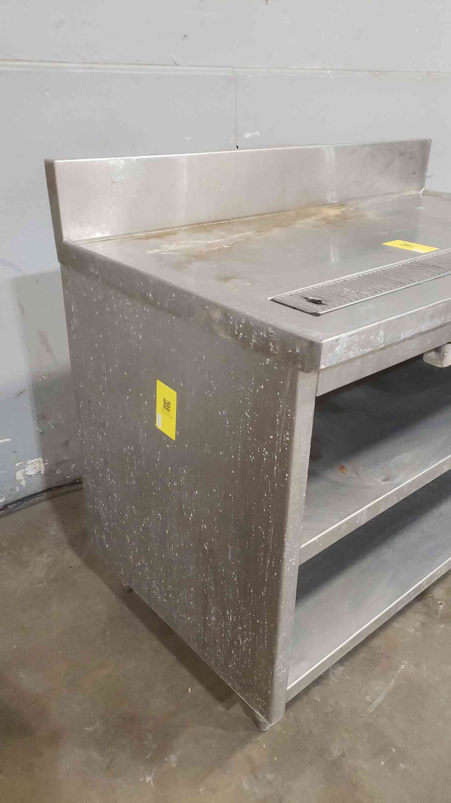 4' Stainless Steel Cafeteria Prep Station W/ Drain (SKU: 112202)