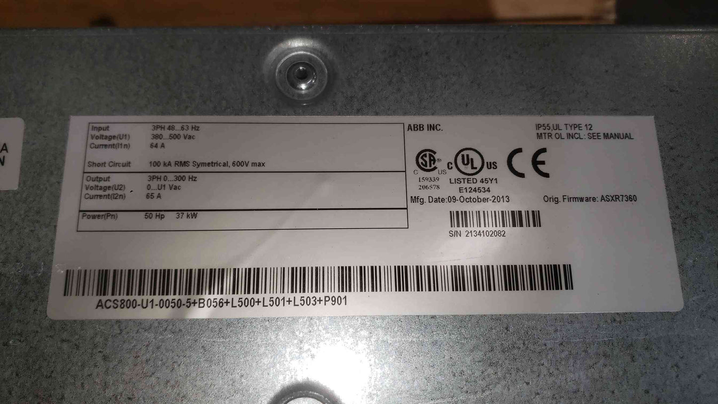 ABB ACS800-U1 Variable Frequency Drive (VFD) (SKU: 112556)