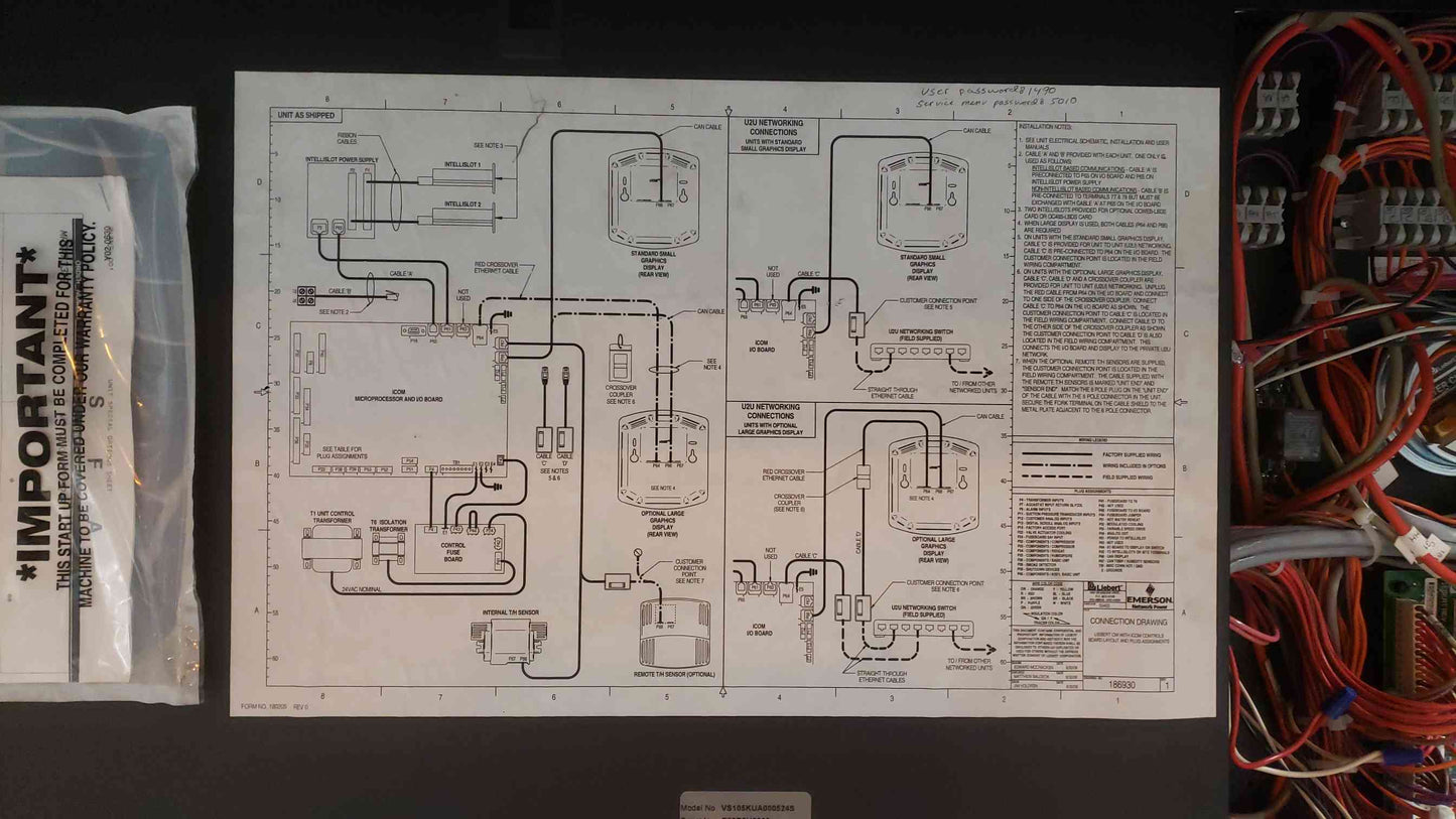 30 Ton Vertiv Liebert DS VS105KUA Glycol Econo Coil Upflow CRAC (SKU: 113552)