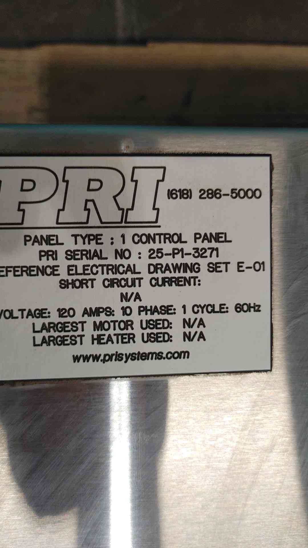 New Progressive Recovery 10A, 120V, 1PH Control Panel (Sku 114145)
