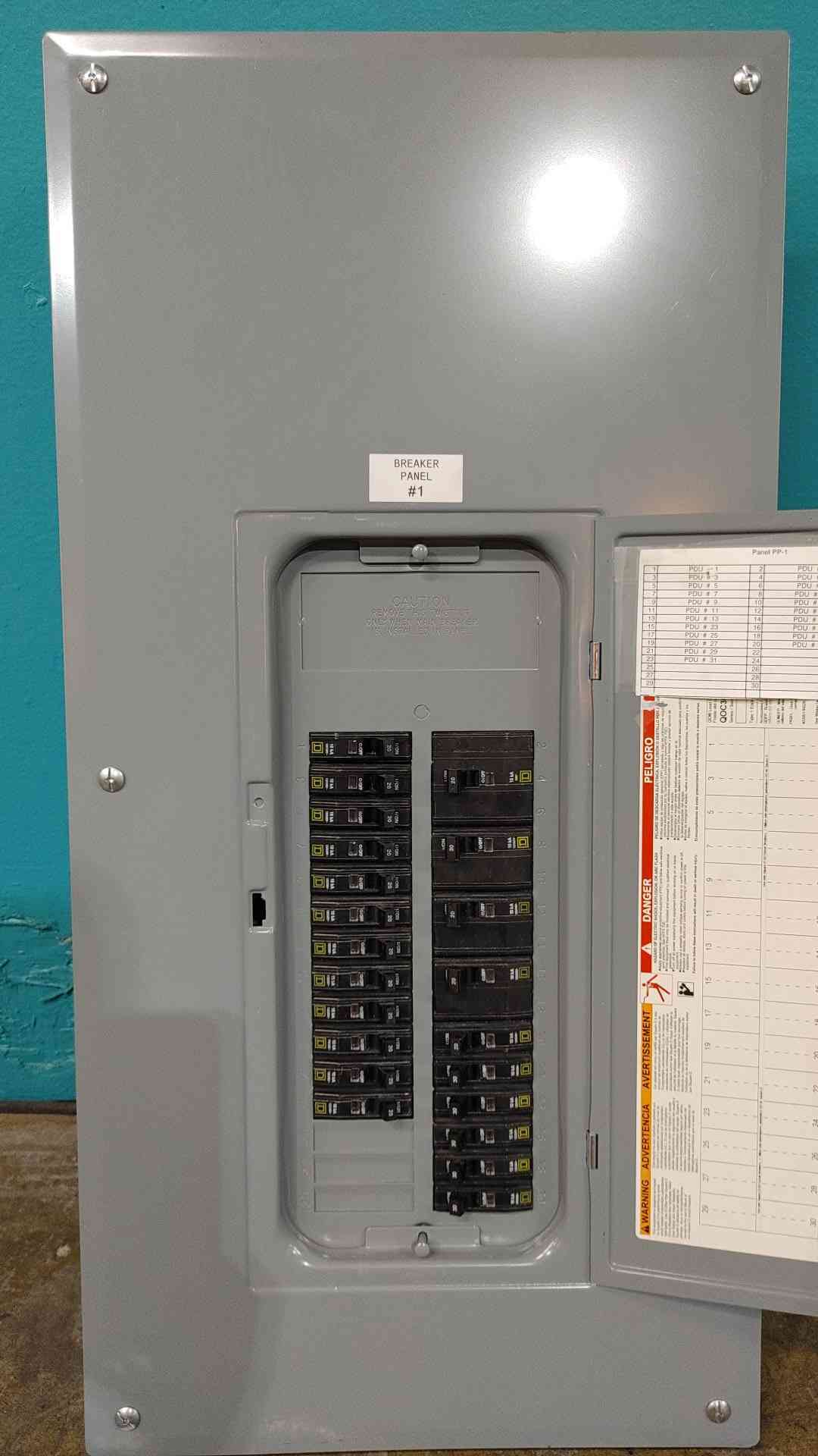 Square D QO 200A 3-Phase Load Center Panel BX330A QOC30US Populated Breakers