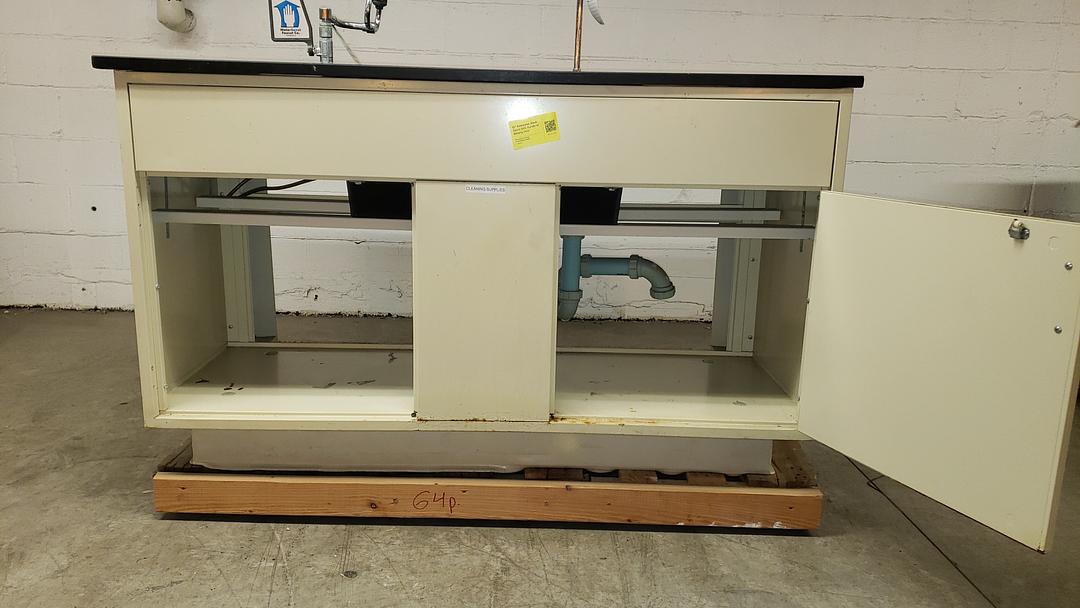 62" Kewaunee Black Epoxy Sink Bundle w/ Missing Door(S6LLST7309)
