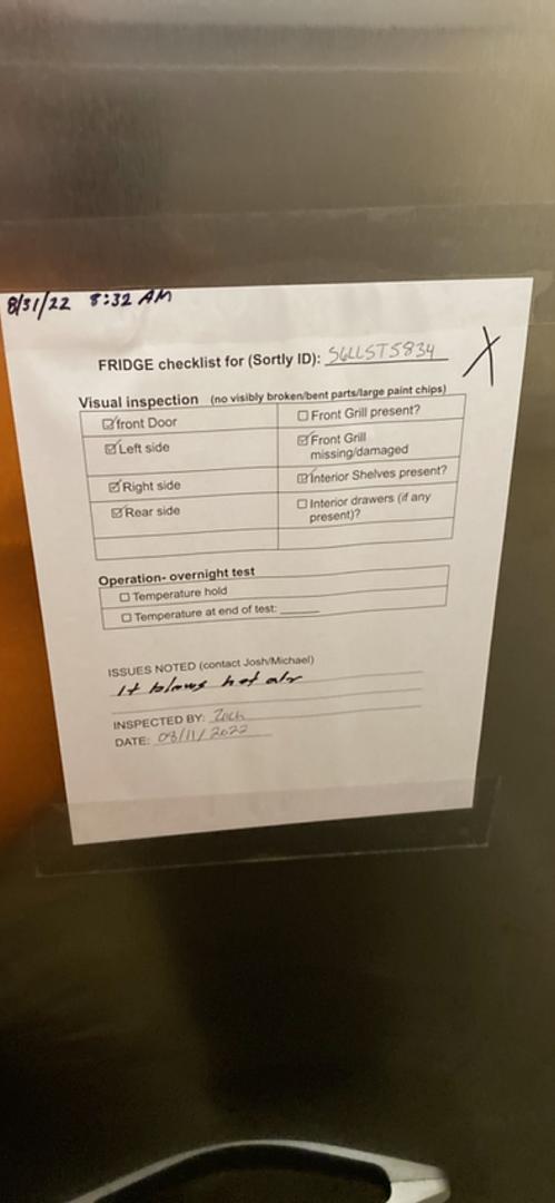 52" Beverage Air Refrigerator Tested Not Working(S6LLST5834)