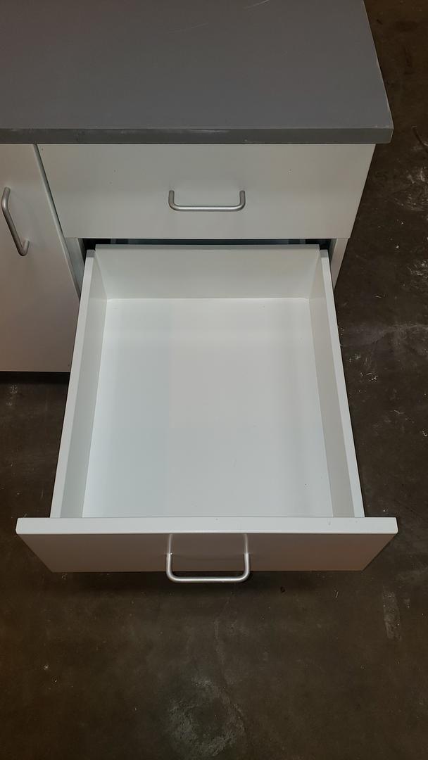3' Rolling Lab Casework Metal 3 Drwr 1 Door W/ Countertop(S6LLST10371)