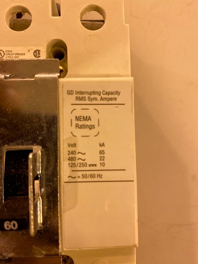EATON 60A GD 22K Circuit Breaker(S6LLST1722)