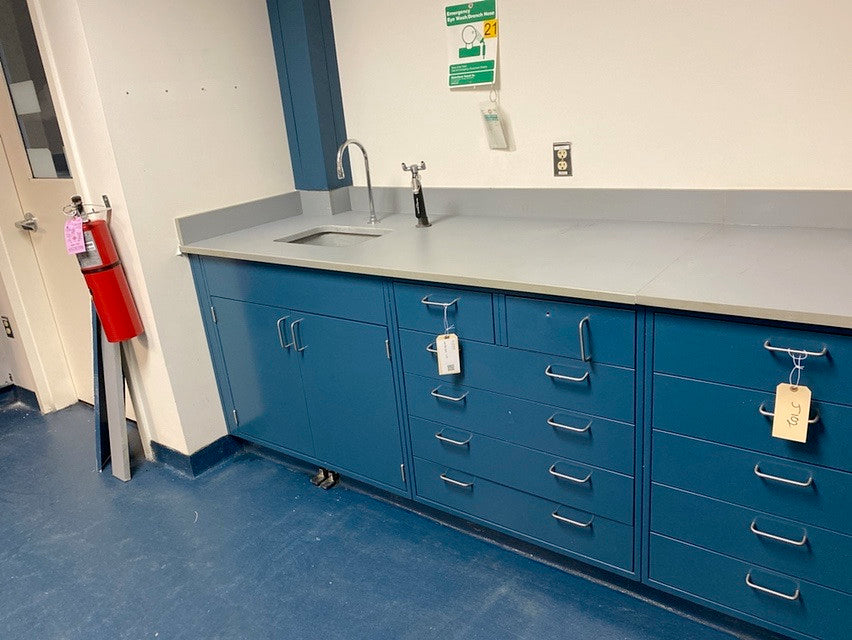 69"x30" Lab Casework w/ Sink Faucet & Eyewash Hamilton(S6LLST1666)