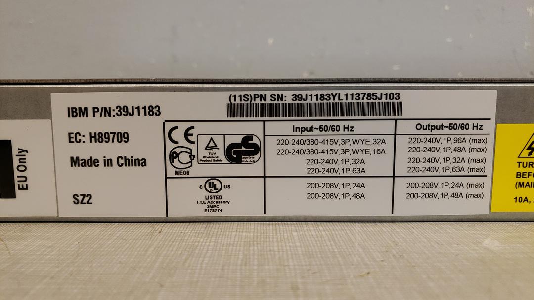 Lot of 9 IBM 1U Rack Mount PDU 39J1183(S6LLST9982)