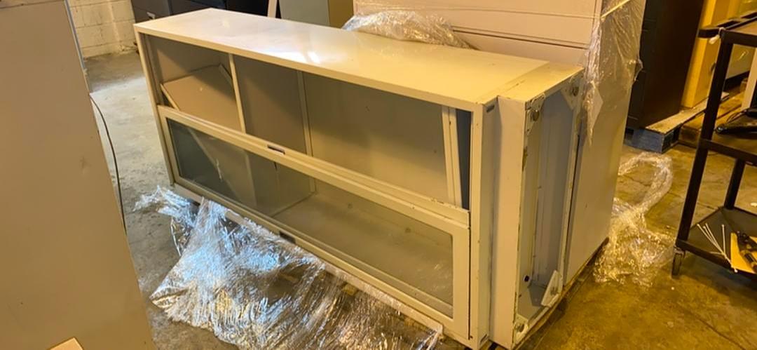 84" Tall Recessed Glass Sliding Cabinet(S6LLST6405)